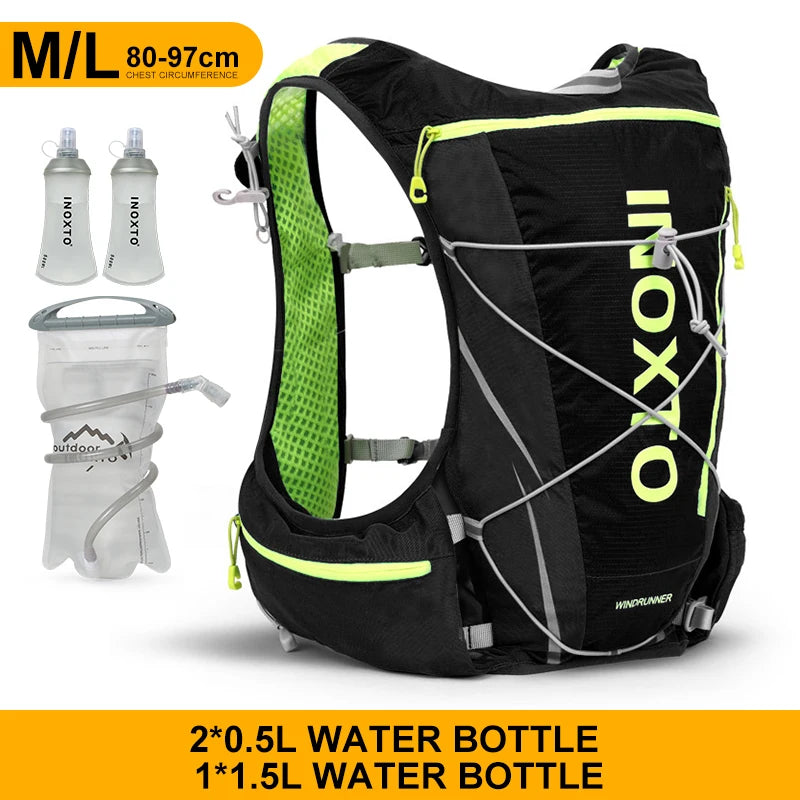 8L Hydration Vest Backpack – Running, Cycling, Hiking with 1.5L Bladder & 2x500ml Bottles